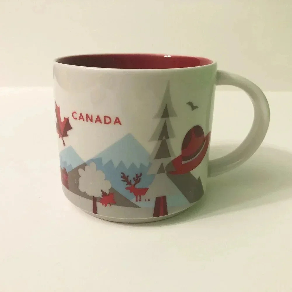 2015  Starbucks You Are Here Canada Mug 14 Oz Cup Faded Logo